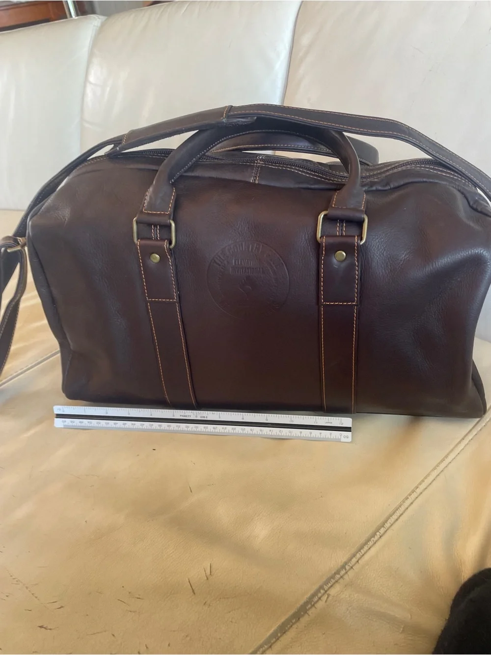 ⛳️ Links Kings - Castle Pines Invitational Classic Dark Brown Leather Duffel Bag